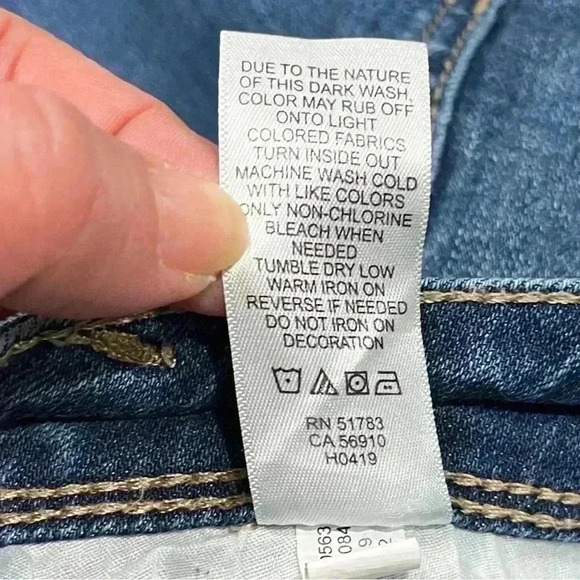 Maurice’s whiskered blue washed denim size: 12 Short embellished pockets - Picture 3 of 8